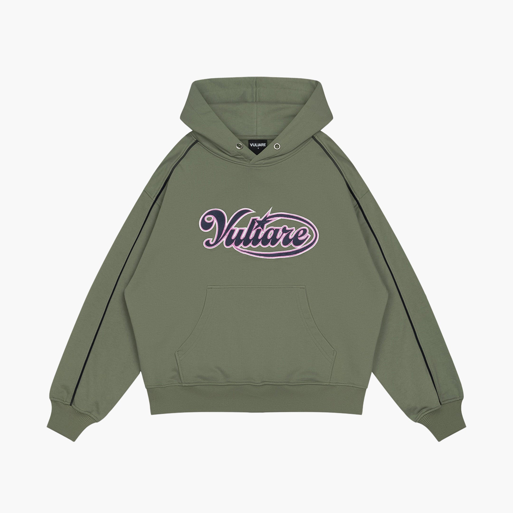 SHOOTING STAR PIPPED HOODIE (SAGE)