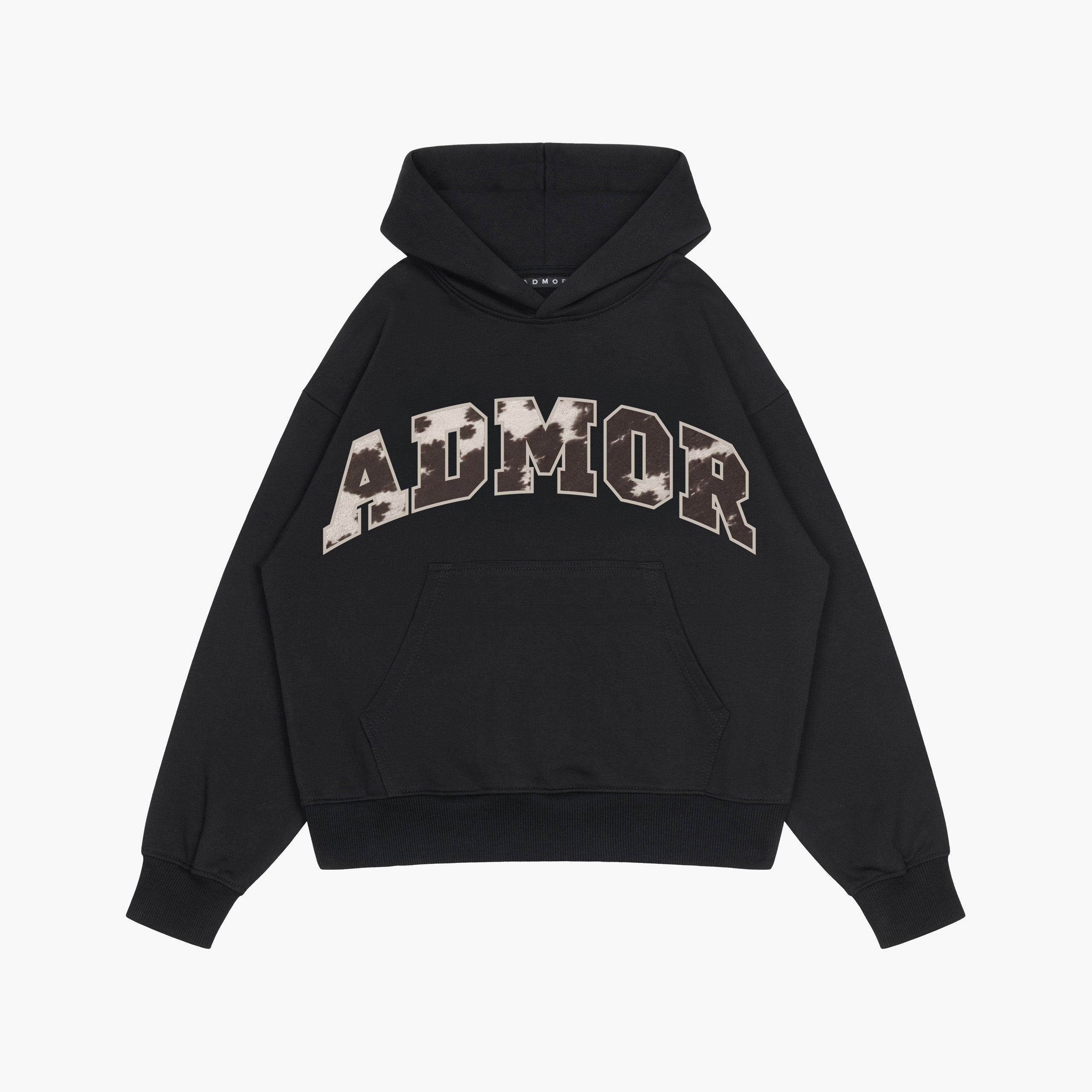 UNIVERSITY COW HOODIE (BLACK)