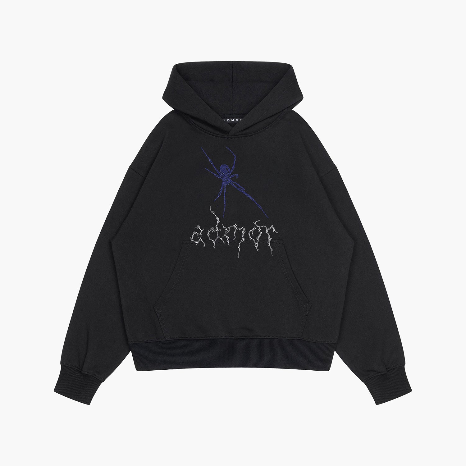 BLUE SPIDER HOODIE (BLACK)
