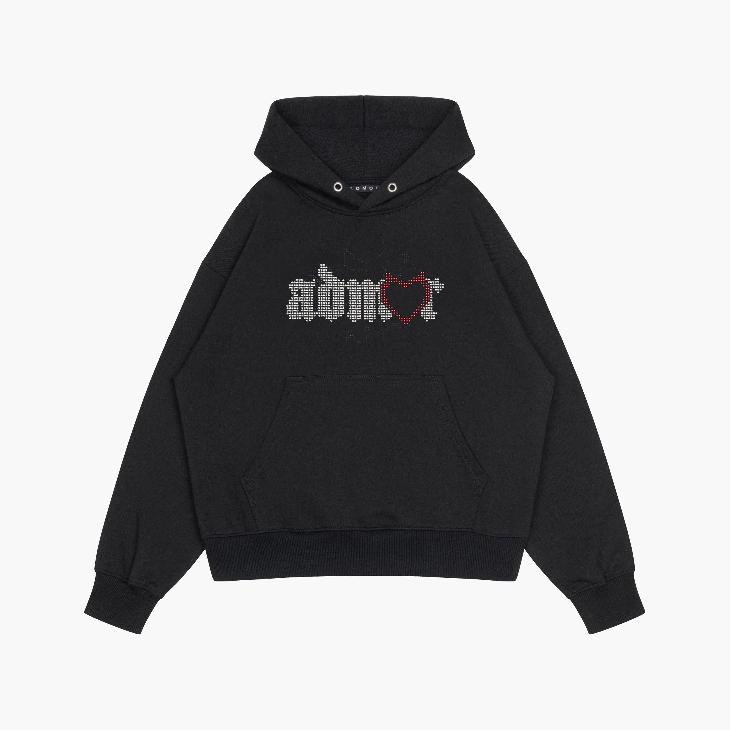 ADMOR HEART CRYSTALS HOODIE (BLACK)