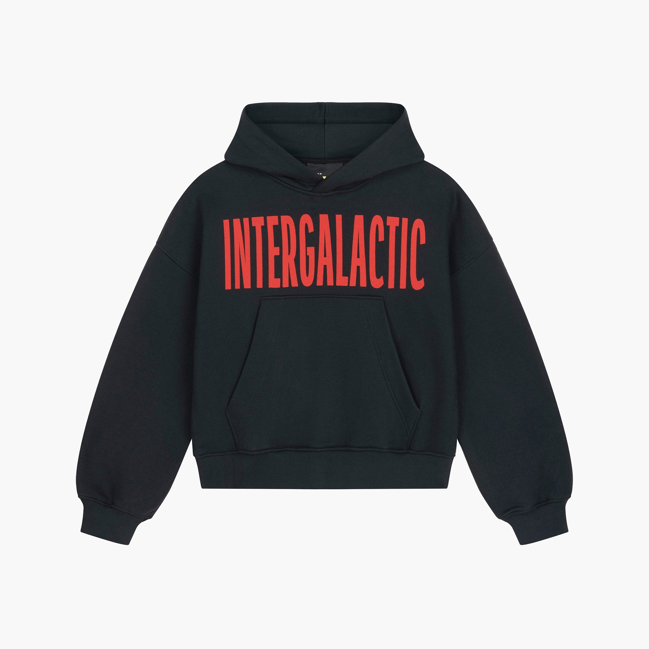 INTERGALACTIC CROPPED BOXY HOODIE (ANTHRACITE)