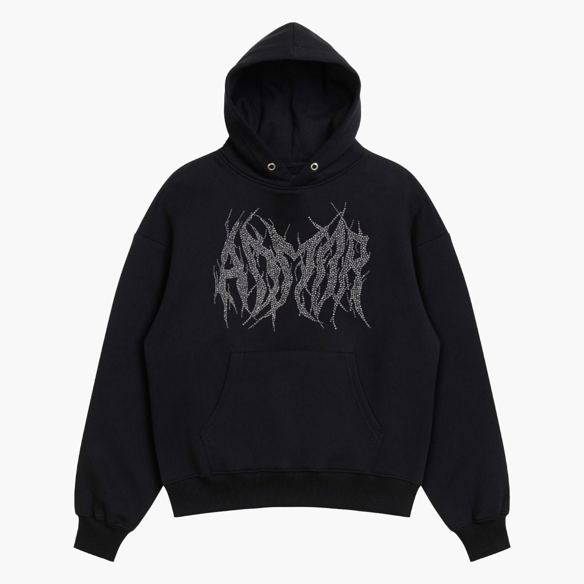 METAL LOGO HEAVY HOODIE (BLACK)