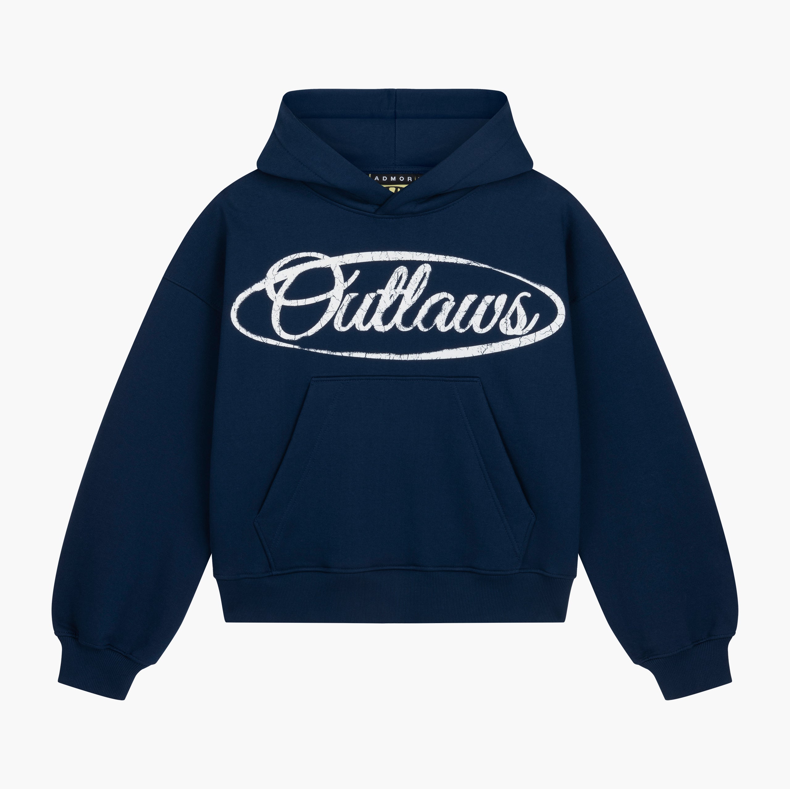 OUTLAWS CROPPED BOXY HOODIE (NAVY)