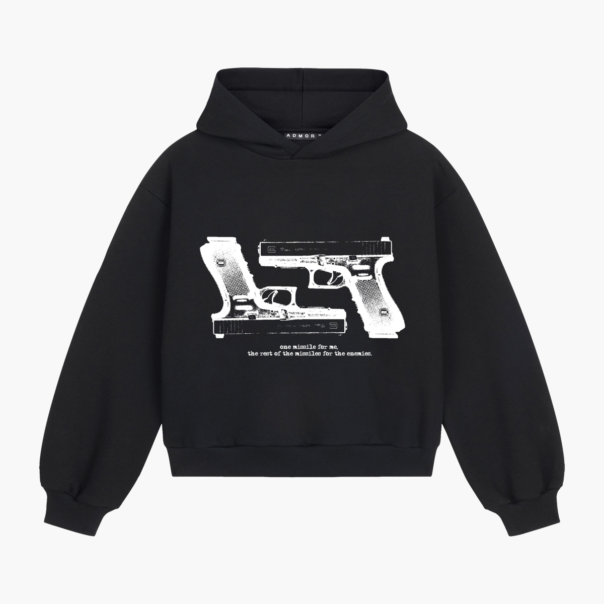 【GRAVER】25SS★ OF-TRIO Hoodie GUNS BOXY HOODIE (BLACK)