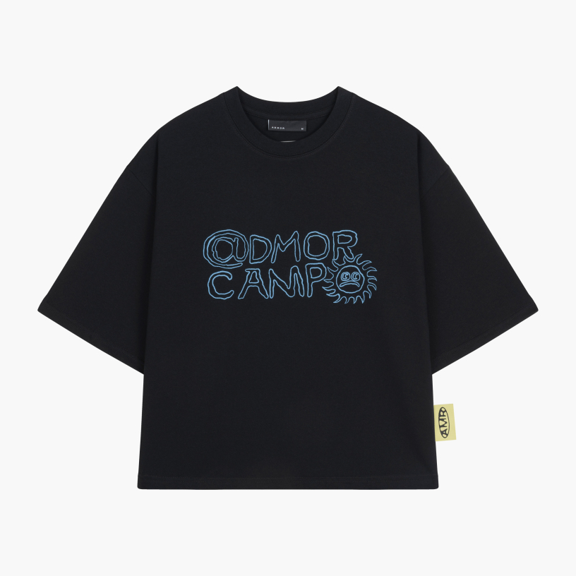 ADMOR CAMP CROPPED BOXY TEE (BLACK)