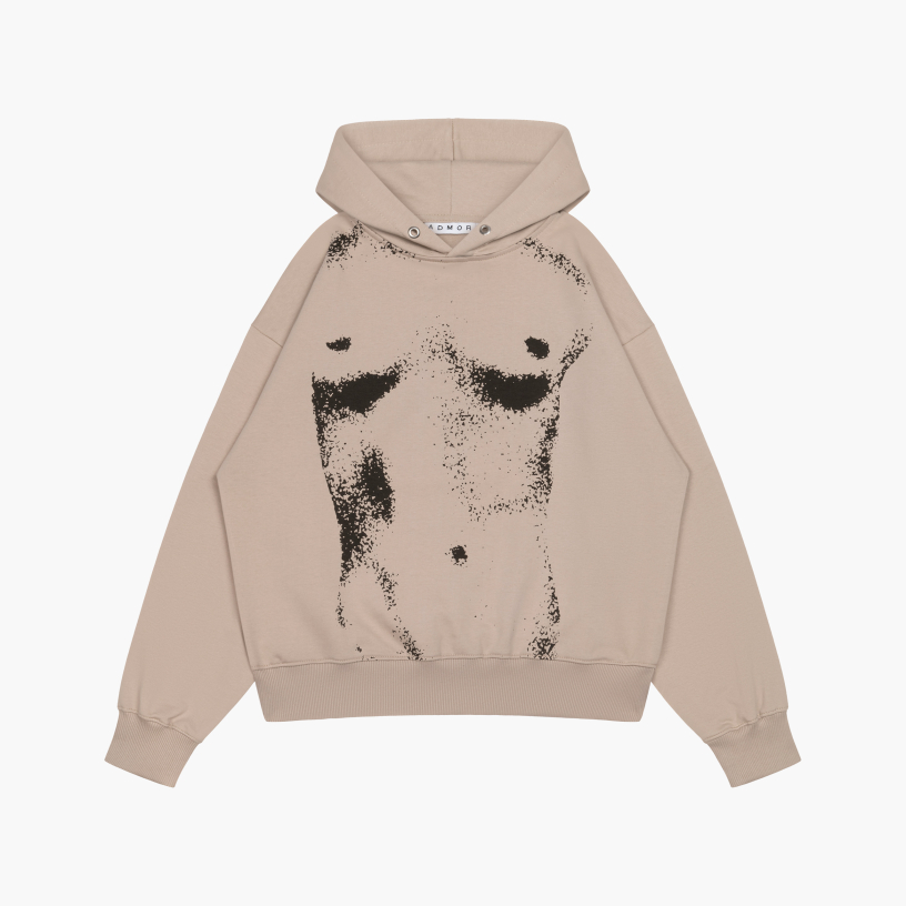 SILHOUETTE FEMALE HEAVY HOODIE (TAUPE)