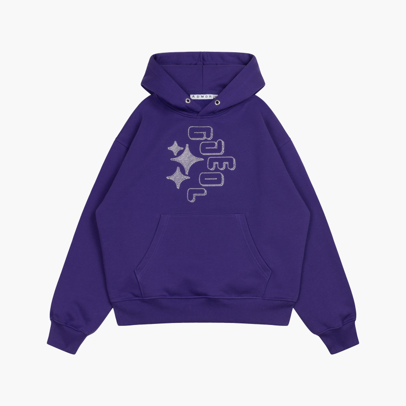 ADMOR STARS CRYSTALS HOODIE (VIOLET)