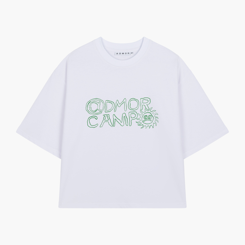 ADMOR CAMP CROPPED BOXY TEE (WHITE)