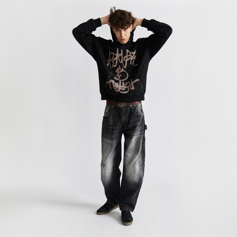 ADMOR IS TRASH HEAVY HOODIE (BLACK)