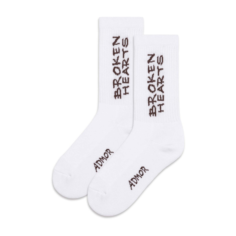 BROKEN HEARTS SOCKS (WHITE)