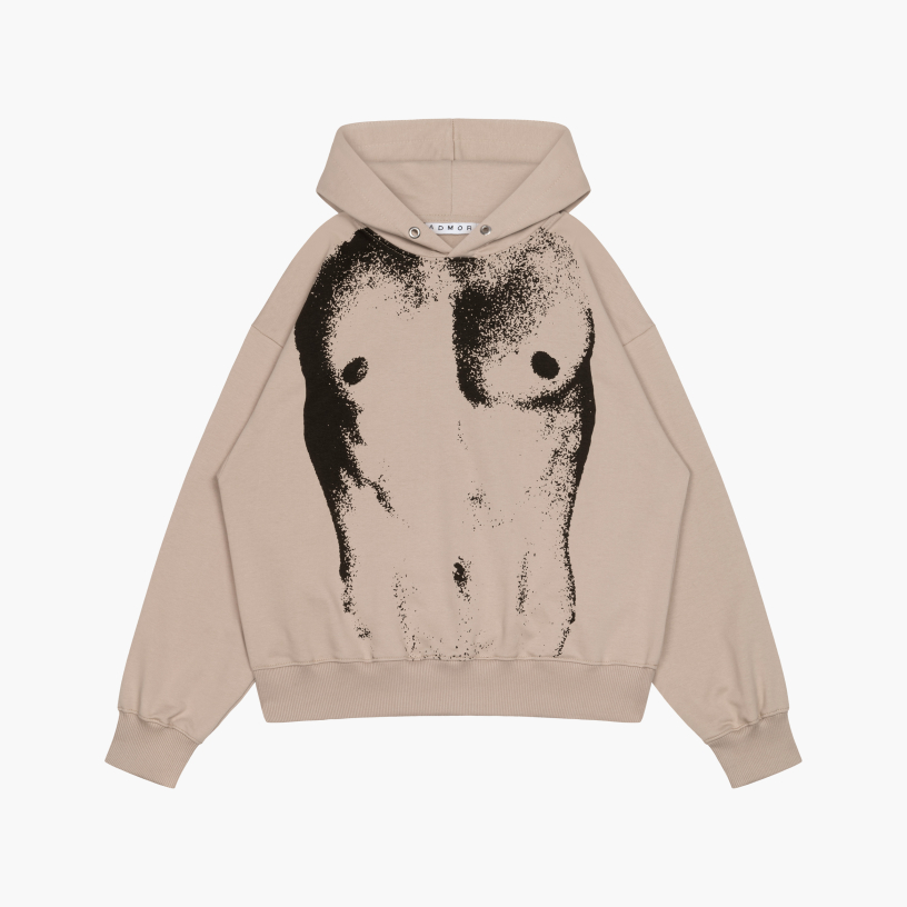 SILHOUETTE MALE HEAVY HOODIE (TAUPE)