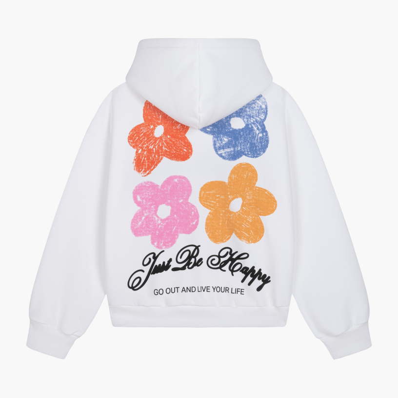 FLOWERS HOODIE (CREAM)