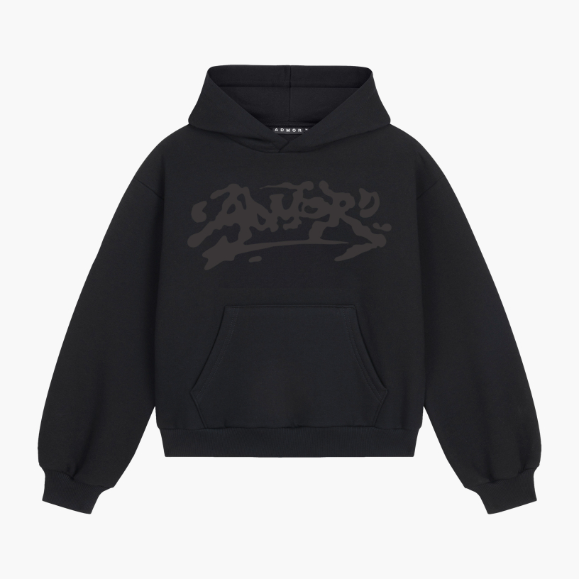 INK PUFF HOODIE (BLACK)