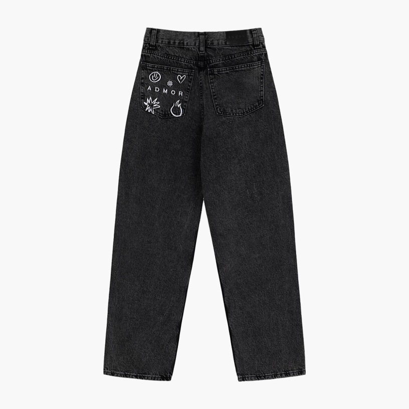 RELAXED JEANS (WASHED BLACK)