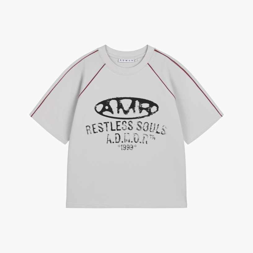 RESTLESS SOULS RAGLAN TEE (GREY)