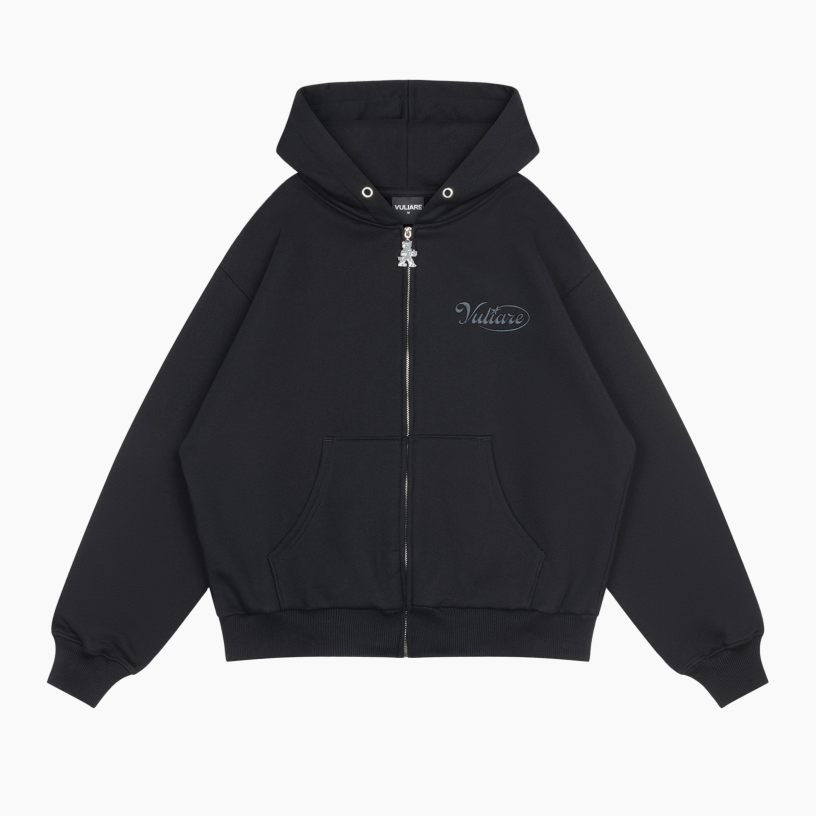 SHOOTING STAR ZIP HOODIE (BLACK)