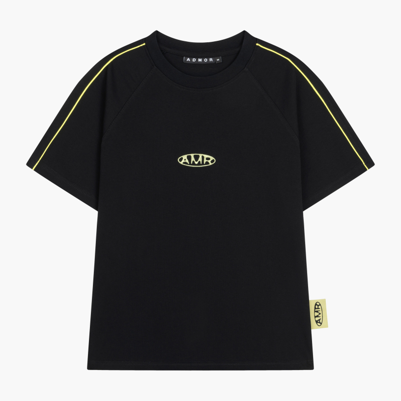 AMR PIPPED RAGLAN TEE (BLACK)