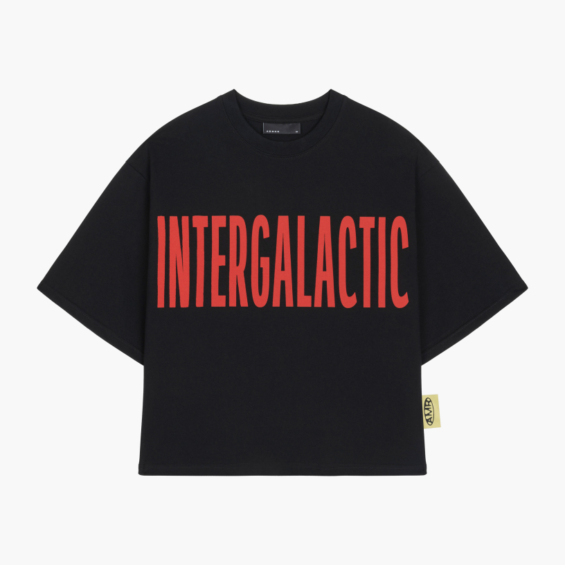 INTERGALACTIC CROPPED BOXY TEE (BLACK)