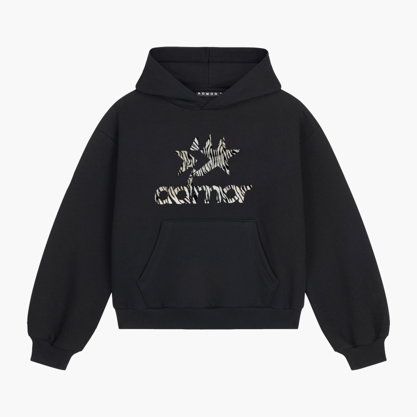 ZEBRA HOODIE (BLACK)