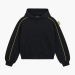 PIPPING CROPPED BOXY HOODIE (BLACK)