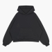 TEDDY CROPPED HOODIE (BLACK)