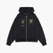 YELLOW SPIDERS ZIP HOODIE (BLACK)